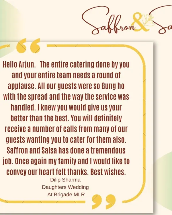 Testimonials like this make us work harder and deliver better every time. We are so grateful when our clients and their guests are "Gung ho" with our food and service.