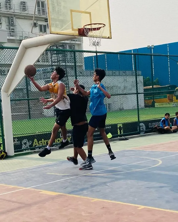 This is what it's all about. A player driving hard to the basket, fighting through the defense. We focus on building the confidence and skills to take these decisive actions in a game.