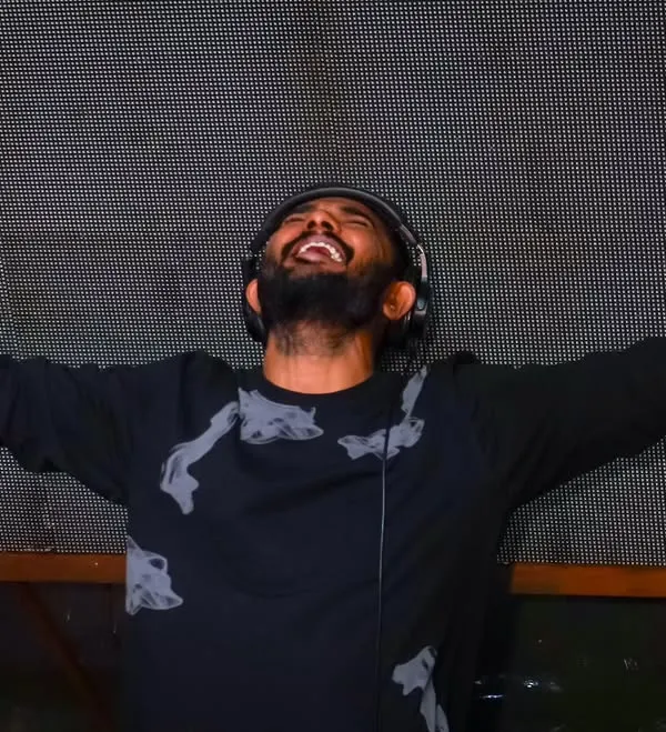 This is me in my element, completely lost in the music. It’s more than just playing songs; it’s about feeling the energy and sharing that divine grace with everyone on the dance floor.