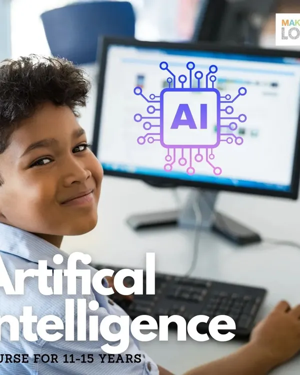 Prepare your child for the AI economy with our comprehensive online course in Artificial Intelligence for ages 11-15.