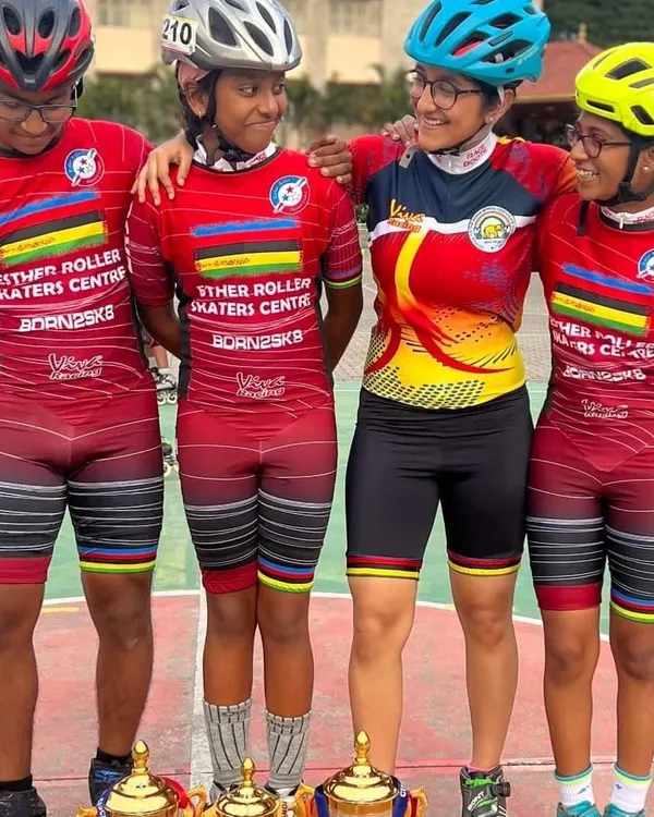The girls of Team ERSC! A moment of pure joy and friendship after a successful competition. This is the camaraderie that fuels our success.