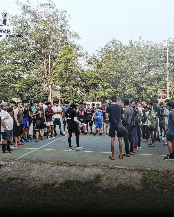 This is our huddle. It's more than just a pre-game ritual; it's where we connect, strategize, and build the trust that makes us a true squad. This is the heart of our basketball community.