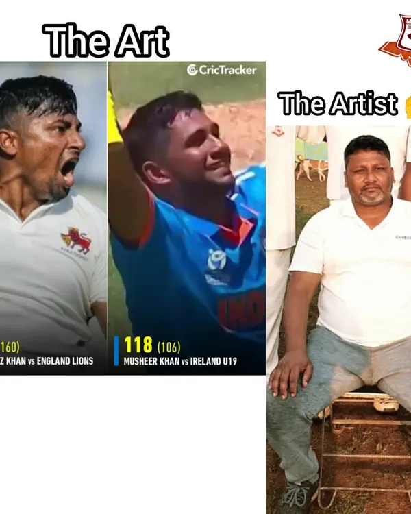 The Art and The Artist. I am immensely proud to see the hard work of Sarfaraz and Musheer paying off on the big stage for their respective teams.