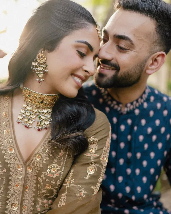 A close and intimate portrait of Rishi and Krishna during their destination wedding in Bali, capturing the warmth and love that brought them together from New Zealand.