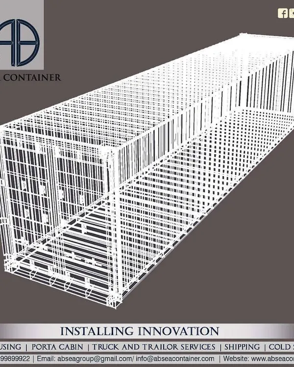 We know every inch of a container. This wireframe model shows the underlying structure, which we can modify and customize to create almost any design you can imagine.
