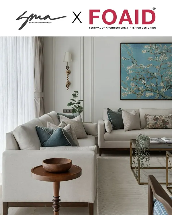We were thrilled to have our Oberoi Enigma project featured by FOAID (Festival of Architecture & Interior Designing). This living room showcases our blend of modern comfort and timeless style.