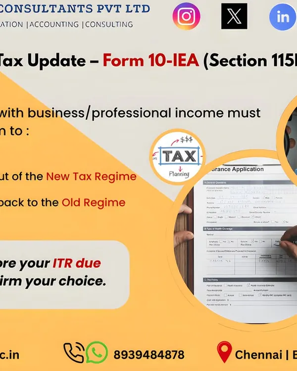 If you have business income and want to switch from the New Tax Regime back to the Old one, you must file Form 10-IEA. It's important to file this form before your ITR due date to confirm your choice. I can help you decide which regime is more beneficial for you.