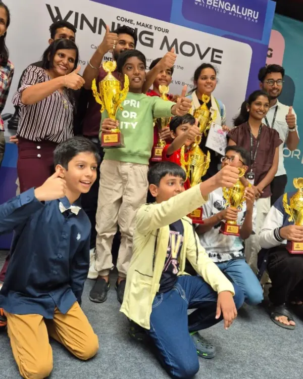 We believe chess is about the joy of the game and the thrill of victory. Here are our students and coaches celebrating their wins at a recent tournament.