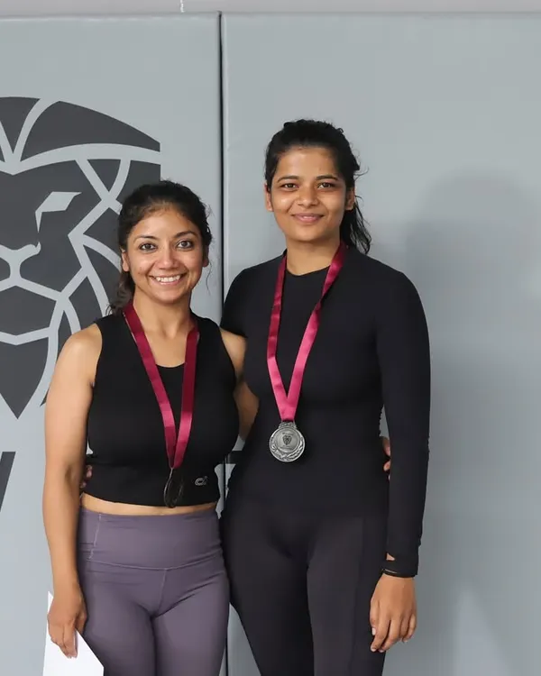 The winners of our in-house tournament. Our female competitors, "The Fit Corporate" and Tanuja, took home gold and silver.