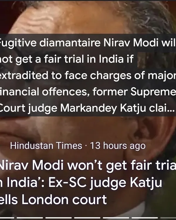 The statement by a former Supreme Court judge in the Nirav Modi extradition case raised serious questions about the public perception of our justice system. It highlights the challenges in ensuring a fair trial in high-profile cases that are subject to intense media scrutiny.