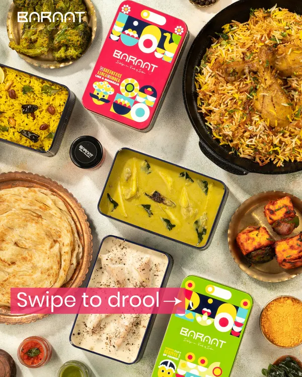 I believe every meal should be a celebration. This is a glimpse into the feast I can deliver to your doorstep, featuring a vibrant spread of our regional specialties, all packed in our signature reusable tin boxes.