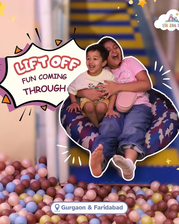 Whee! There's nothing like the pure joy of sliding into a giant pool of colorful balls. We love seeing parents join in on the fun with their little ones, creating happy memories together.