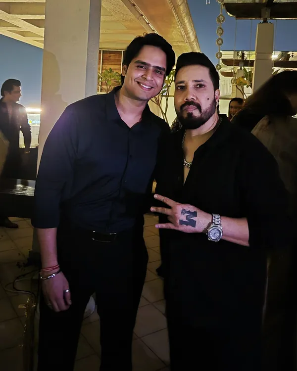 Attending a pre-Diwali party at Mika Singh's place. It's always great to connect with fellow artists and legends of the Bollywood music scene.