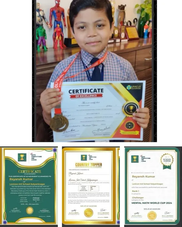 A champion in the making from my Basavanagudi center. I am so proud of Reyansh for securing India Rank 2 and World Rank 3 in the Mental Math World Cup 2024. His discipline and hard work are an inspiration to all.