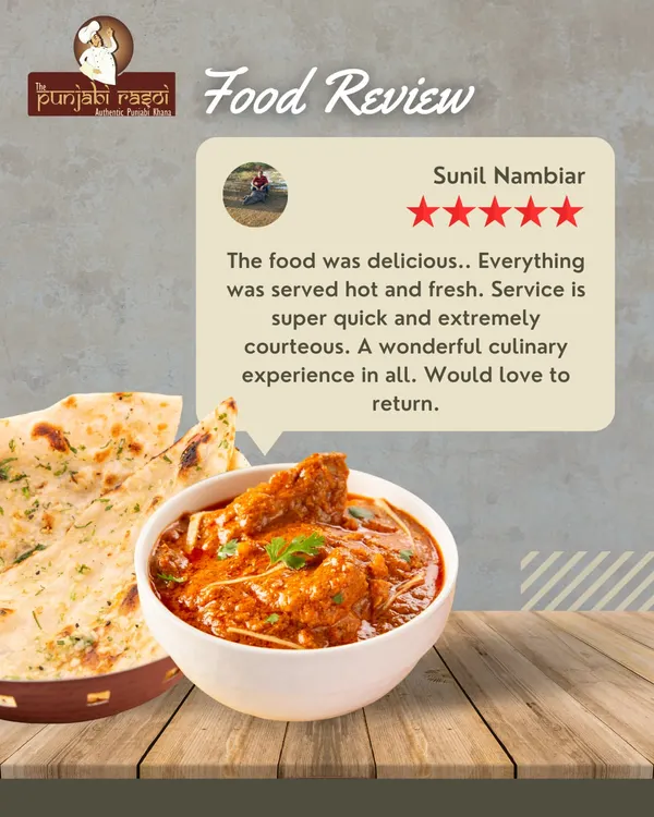 Thank you to Sunil Nambiar for this wonderful review. We are so happy you enjoyed the delicious food and quick, courteous service.