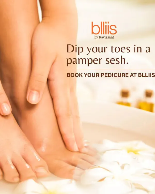 Begin your journey to relaxation by dipping your toes into a warm, fragrant foot soak. This is the first step in our pampering pedicure service.