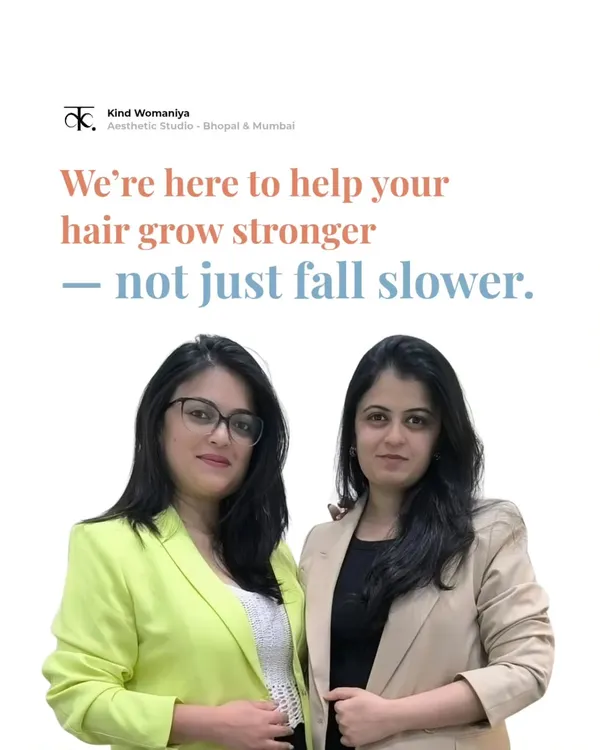 I'm here to help your hair grow stronger, not just fall slower. Hair fall can have many causes, from scalp health to hormones. I don't guess, I check, and then create a plan that supports real regrowth.