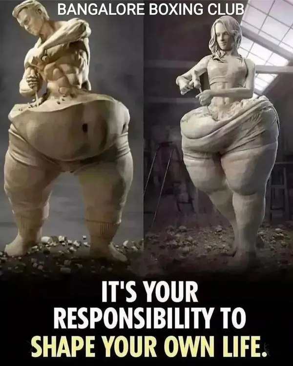 It's your responsibility to shape your own life. This image represents the transformation that is possible with dedication.