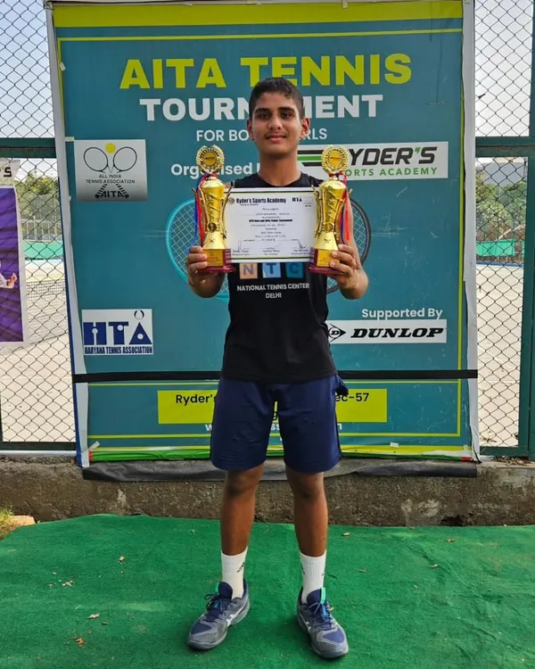 A testament to our junior development program. NTC's Yashvardhan Singh showcases his double victory, securing both the Singles and Doubles titles at the Under-14 Championship Series in Gurugram.