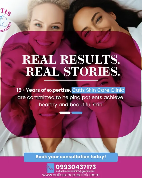 With over 15 years of expertise, my clinic is committed to helping patients achieve healthy and beautiful skin. This image represents the real stories and real results that are at the heart of my practice.