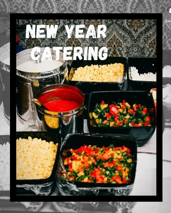 Ring in the New Year with a gourmet spread from Smart Chef. This image shows our live pasta station setup, perfect for making your New Year's party a delicious success.