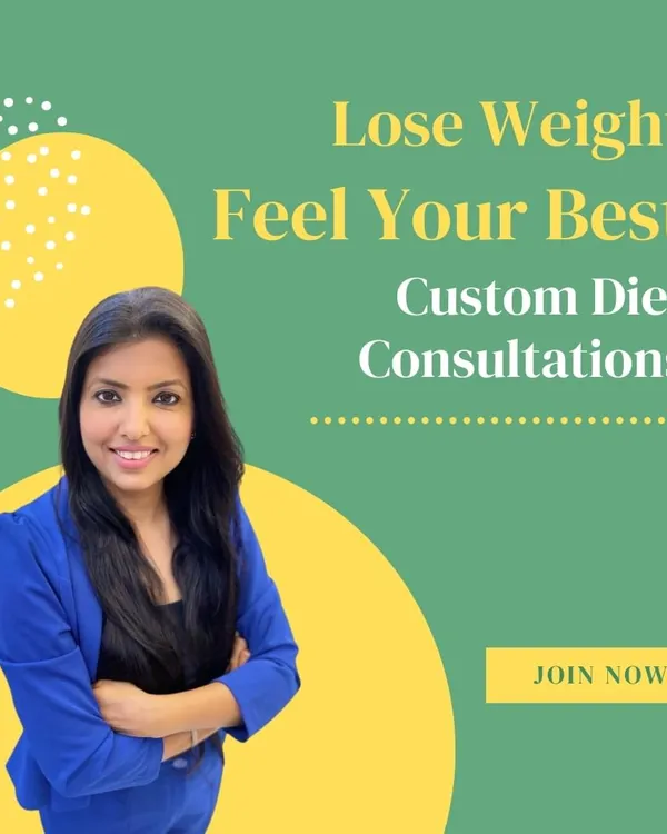 Are you struggling to lose weight or maintain a healthy diet? I offer personalized diet consultations tailored to your individual needs, lifestyle, and goals. Let's work together to create a plan that is both nutritious and delicious.