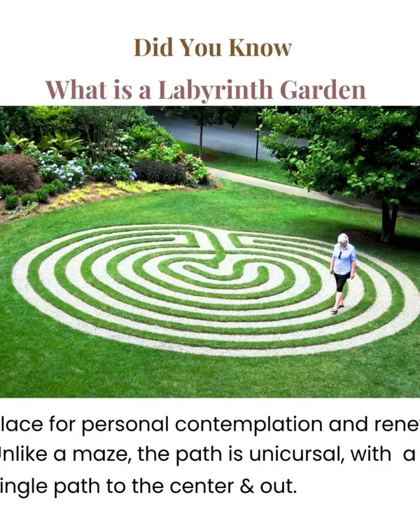 Did you know about Labyrinth Gardens? Unlike a maze, a labyrinth has a single, unicursal path to the center and back out. This design makes it a powerful tool for personal contemplation, active meditation, and renewal.