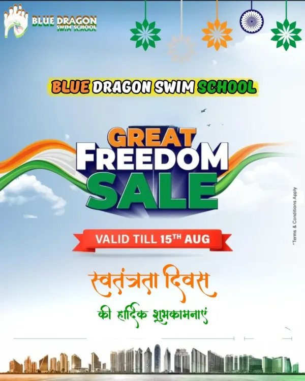 Celebrate with a splash. Take advantage of our Great Freedom Sale to start your swimming journey with us.