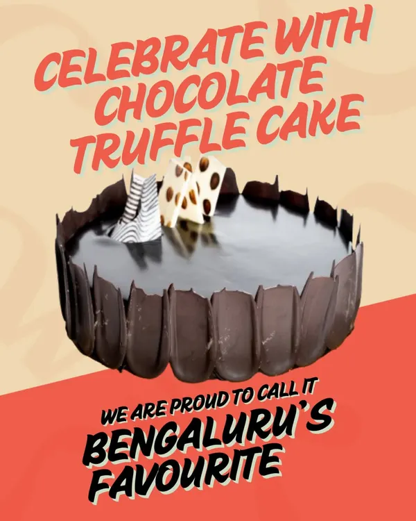 We are proud to call our Chocolate Truffle Cake a Bengaluru favorite. It features a spongy, moist chocolate cake layered with a silky truffle filling that satisfies every chocolate craving.