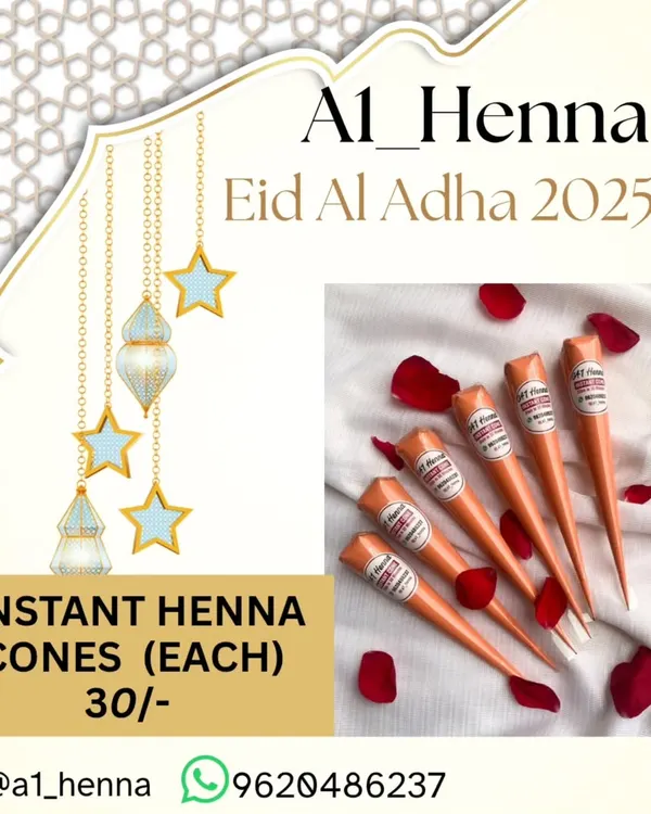 My Instant Henna Cones are available for individual purchase. They are perfect for getting a quick, dark stain for any occasion.
