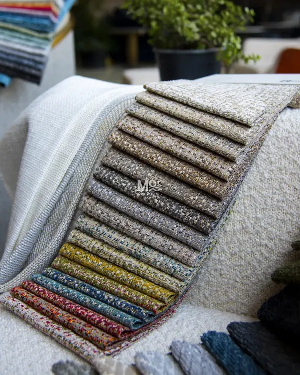 A well-crafted moodboard is the foundation of any beautiful space. This image shows a selection of our textured fabrics, which help us visualize the final look and ensure every detail aligns perfectly with your vision.