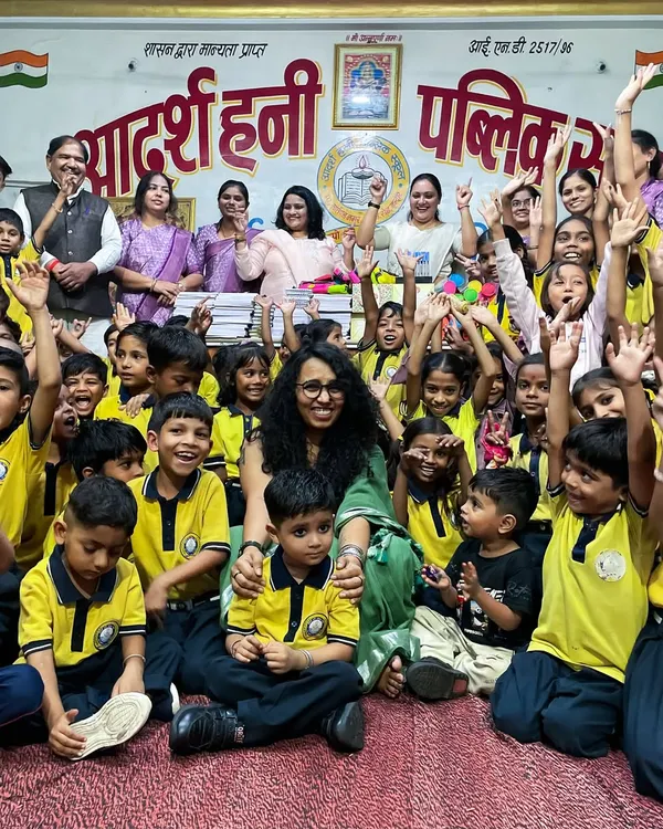 Today was truly special. I visited a school in Indore for underprivileged children, and my heart is still full. This is why I do what I do, to spread joy and support education.
