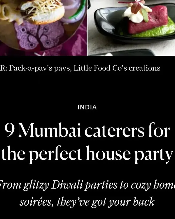 We were so thrilled to be named one of the top 9 Mumbai caterers for the perfect house party by Condé Nast Traveller. It's an honour to be recognized for what we love doing most.