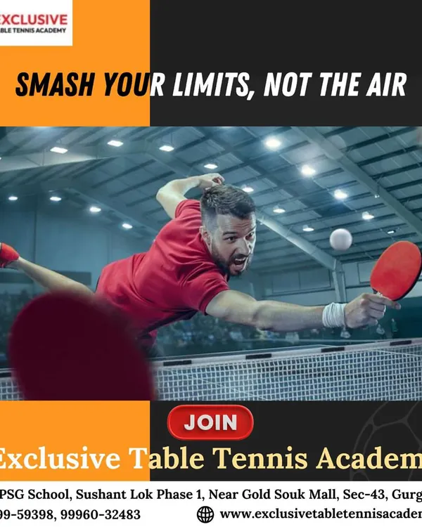 Our motto is to "Smash Your Limits, Not The Air." This graphic embodies the high energy and ambitious spirit we instill in all our players. Join us and learn to play with purpose.