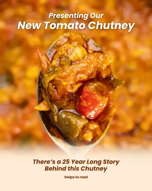 This is more than just a chutney, it's a 25-year-old memory in a jar. Each spoonful is packed with a chunky, spicy, and tangy flavor, a signature taste my sister Ranjana perfected over the years. We slow cook it in small batches to bring you this authentic Bihari tamatar chutney.
