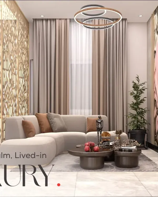 This is where calm is crafted and luxury is lived-in. I believe a home should be a story of who you are, and this living space is a perfect example, blending soft tones, artistic textures, and meaningful accents to create a home that feels both special and deeply personal.