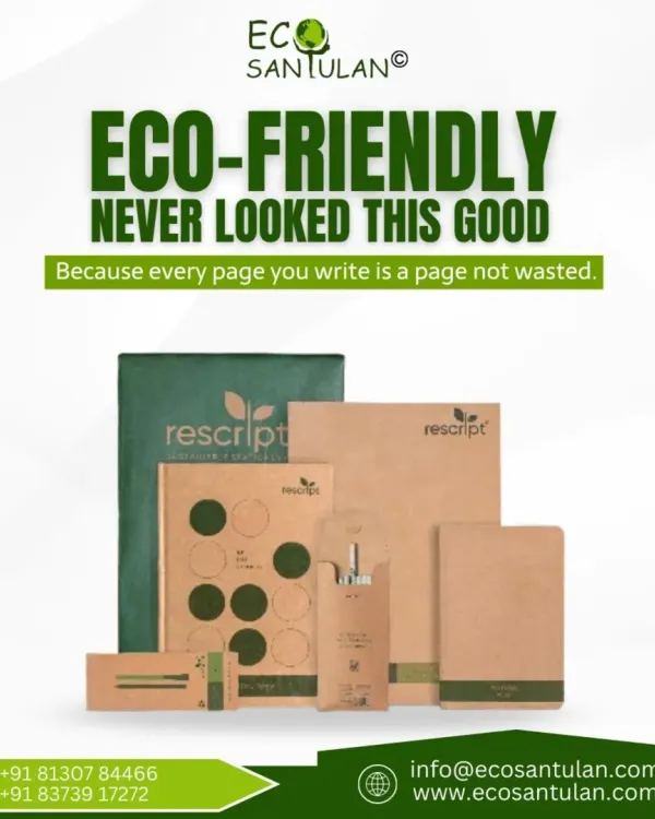 Eco-friendly never looked this good. This is a showcase of my Rescript stationery line, made from recycled materials. Every page you write is a page not wasted, and a choice for a greener planet.