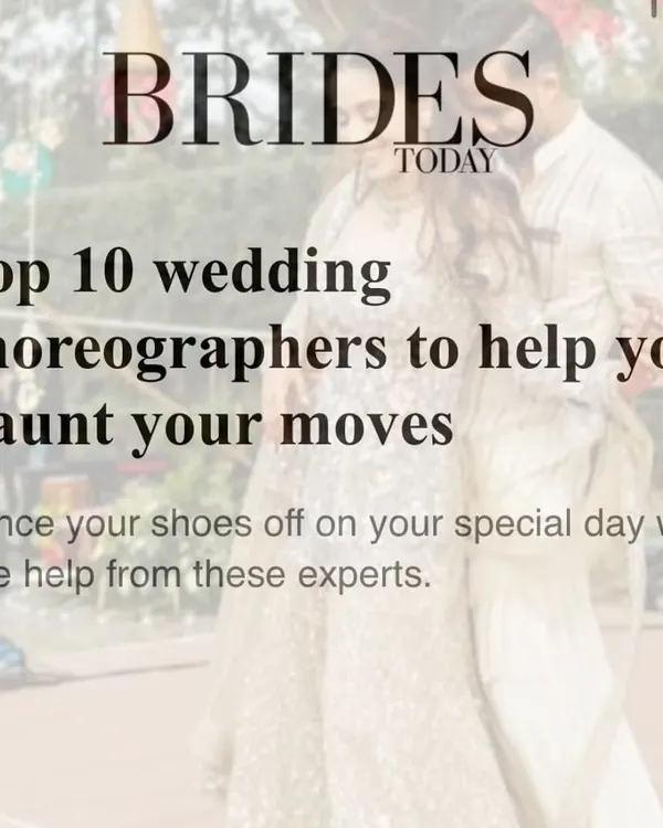 I am so thankful to Brides Today for featuring me as one of their top 10 wedding choreographers. This recognition motivates me to work even harder and create more beautiful memories for my clients.