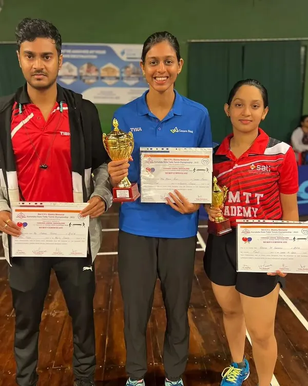 We celebrate our state champions. Maria Rony was crowned Women's State Champion for the second consecutive year, while Deshna M Vanshika secured double titles in the U-17 and U-19 categories.