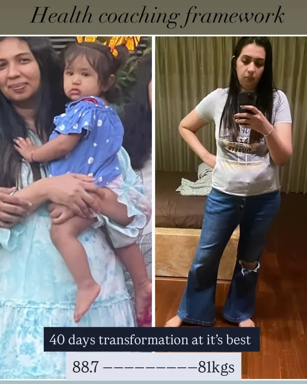 From 88.7 kgs to 81 kgs in 40 days. This transformation was achieved through a structured framework focusing on balanced nutrition and sustainable habits, proving that steady progress is the key to long-term success.