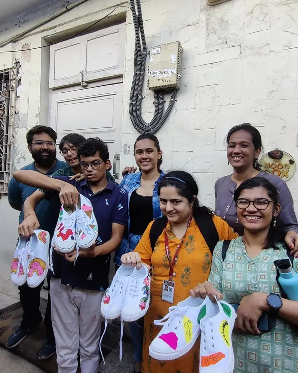 This picture says it all. A happy group showing off the sneakers they just painted themselves in one of my workshops. It’s an awesome experience for friends, students, or anyone looking to get creative.