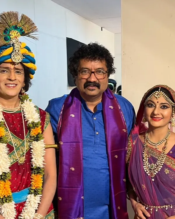 Soaked in bliss after our performance for the Silver Jubilee Brahmothsava of ISKCON Bangalore. It is always a joy to perform with our dedicated team and our dear friend and music composer, Praveen D Rao.
