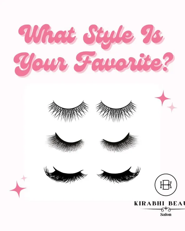 This chart shows the three main vibes I create. The top is a natural Classic style, the middle is a textured Hybrid, and the bottom is a full glam Volume set. Which one is your favorite?