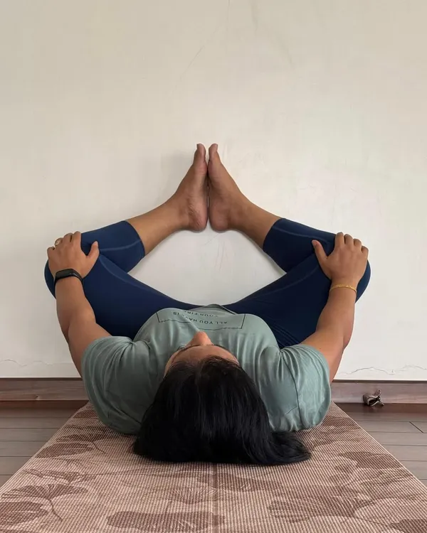 Sitting for long hours can tighten the hips and weaken the lower back. This reclined hip opener is a simple way to restore mobility and find relief.
