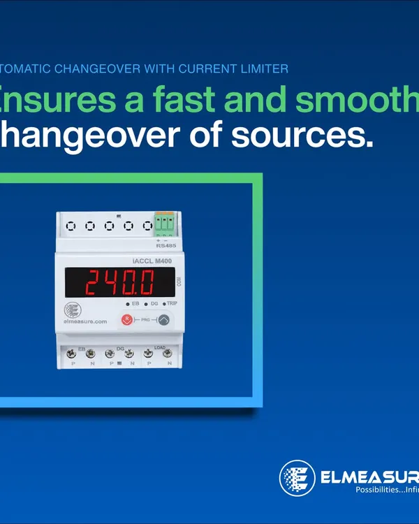 Our iACCLM400 ensures a fast and smooth changeover between power sources. This compact unit is an ideal automatic changeover switch for residential and commercial use, protecting your home devices from voltage fluctuations.