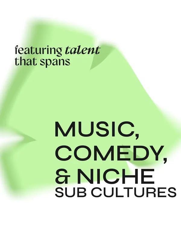 My work spans music, comedy, and niche subcultures. I curate talent that resonates with the youth.