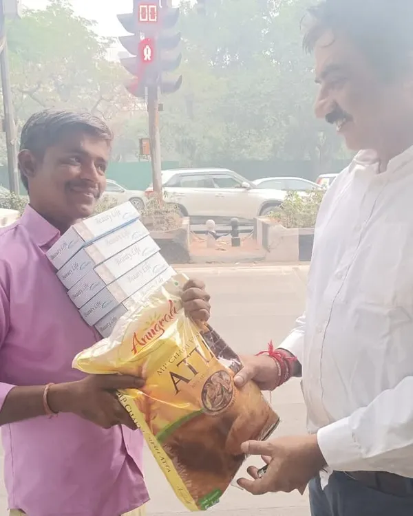 A man on the street needed flour for his home, so I traded him for it. A simple act of kindness can make a big difference in someone's day.