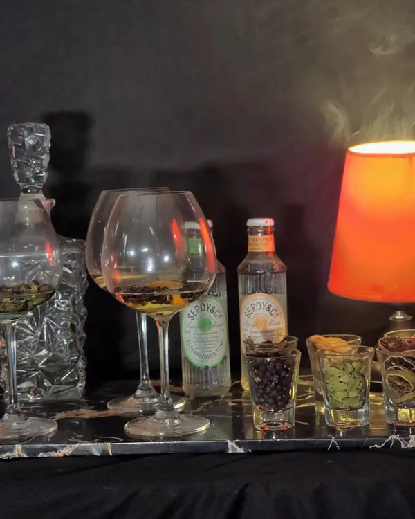 For the gin lovers, I create curated Gin and Tonic platters. This setup includes a selection of gins, tonics, and a variety of botanicals and garnishes so guests can build their perfect G&T.