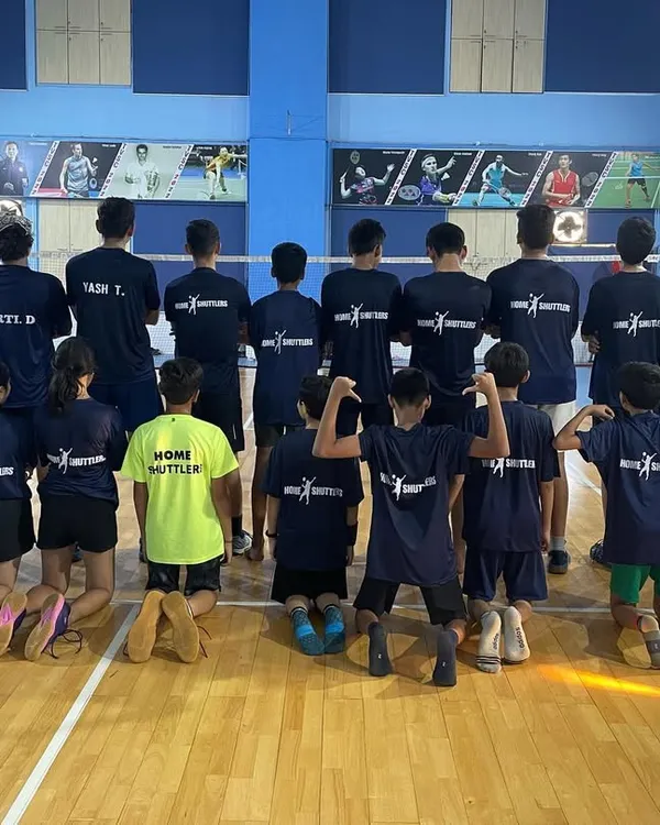 The end of a successful Summer Camp in 2023. Our players, wearing their academy jerseys, gather for a final team photo, showing the unity and strength we build together.