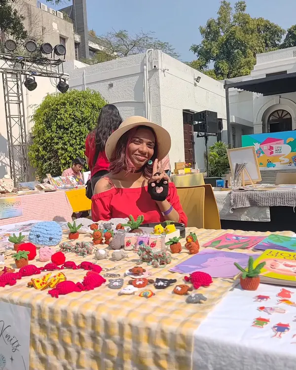 A happy moment from behind my table at an OPN art event. Connecting with friends, fellow artists, and new faces at these markets is everything to me. It’s the best part of running my small, queer-owned art business.